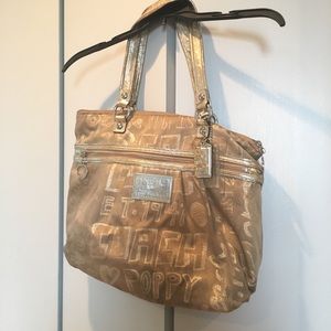 Gold Poppy Coach purse